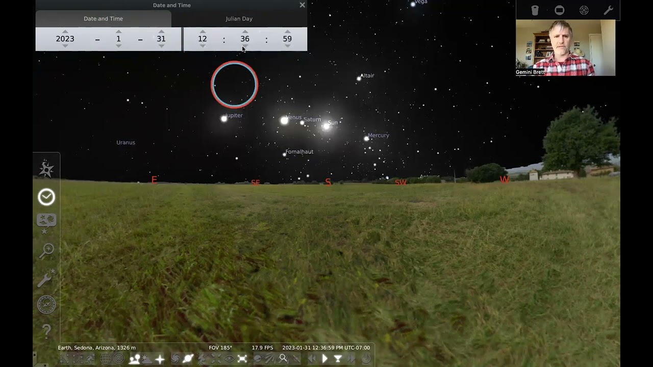 Casting a chart in Stellarium * Stellarium for Astrologers with Gemini Brett 2023 #2