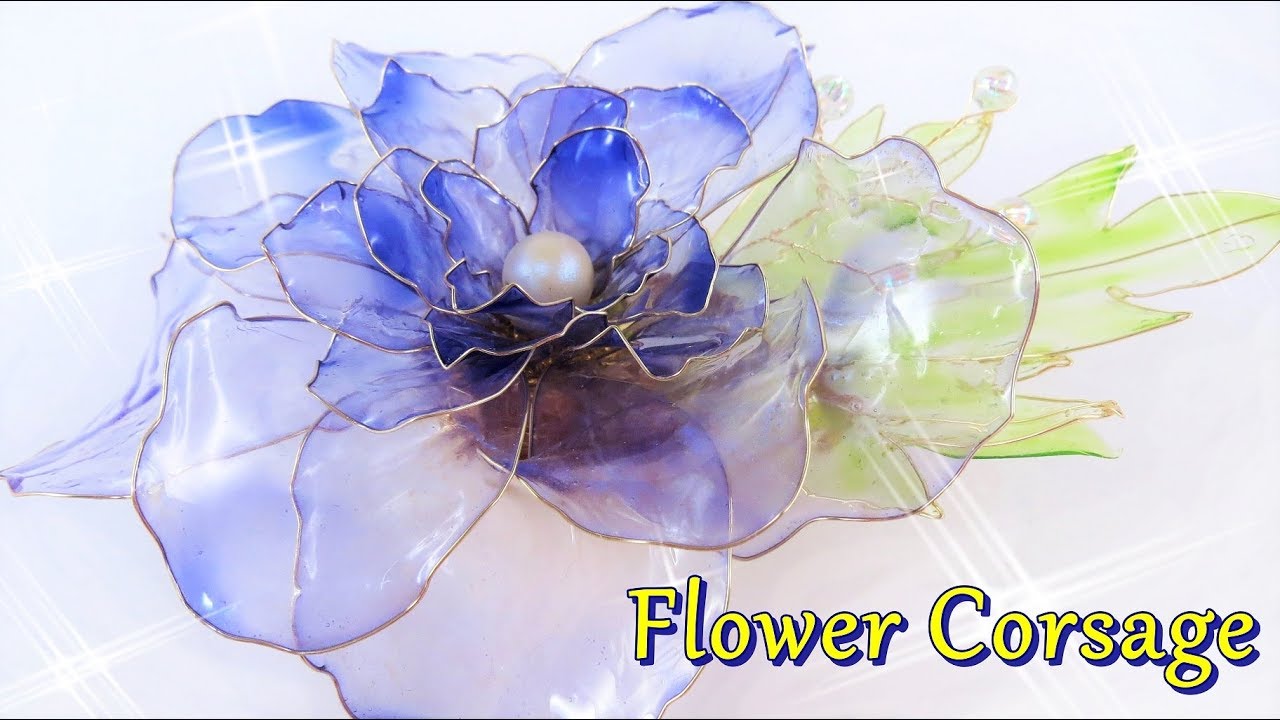 【DIY】透明なお花のコサージュ作るよ！ディップアート～　I'll make a transparent flower corsage -DIY-