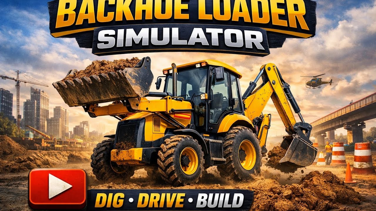 Backhoe Loader Simulator গেমপ্লে | বাস্তব কনস্ট্রাকশন মেশিন ড্রাইভিং গেম |"Master the Machine: ! 🎮🚜"
