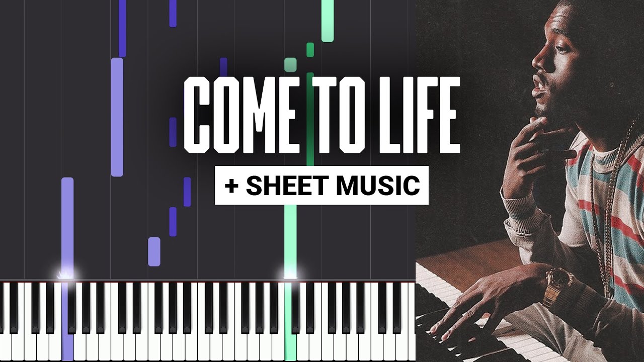 Come to Life - Kanye West - Piano Tutorial + MIDI