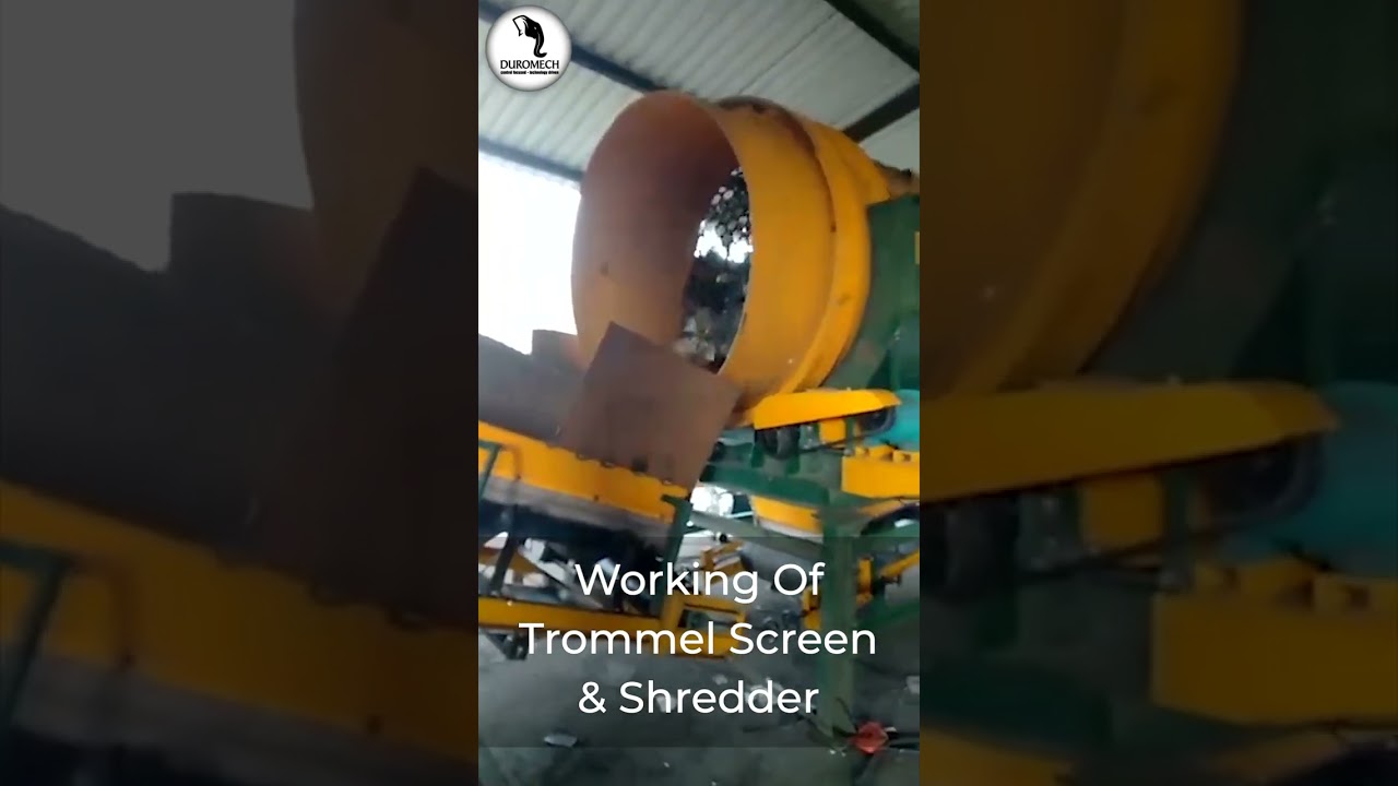 Working of Trommel Screen and Shredder Machine