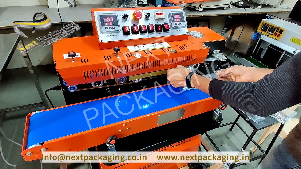 Continuous Food Vacuum packing machine | Vacuum band sealer  | Vacuum and nitrogen flushing sealer