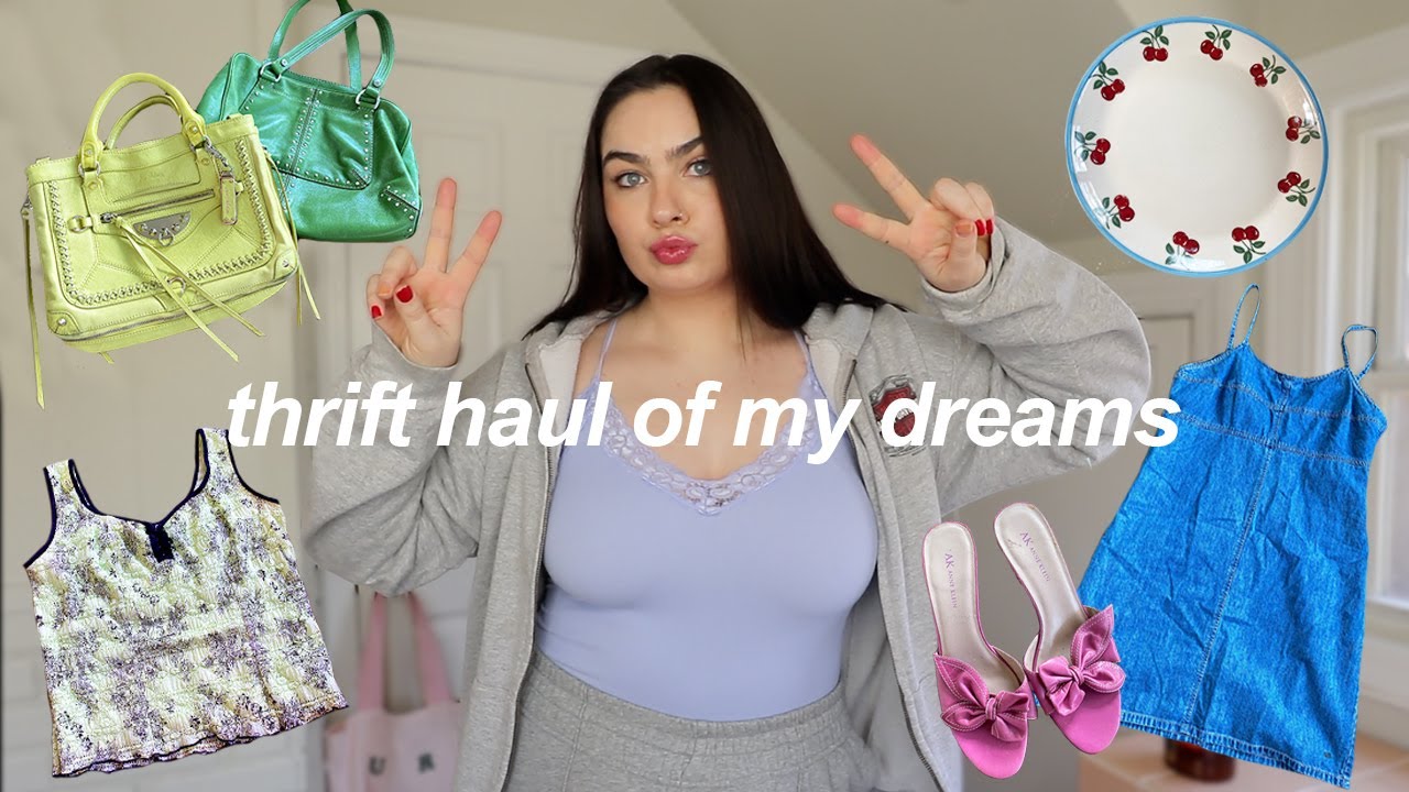 HUGE spring thrift haul!! Sooo many gems! 🍒🌷🦋