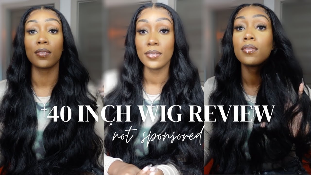 *UPDATE 40 INCH 13X6 LACE FRONT BODY WAVE WIG REVIEW ON FLEEK HAIR AFFORDABLE WIG ALIEXPRESS 2 WEEKS