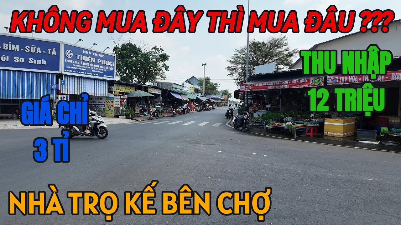 Nhà Trọ Full Phòng Kế Bên Chợ – Thu Nhập 12 Triệu – Giá Chỉ 3 Tỷ -nhà trọ dòng tiền Bình Dương