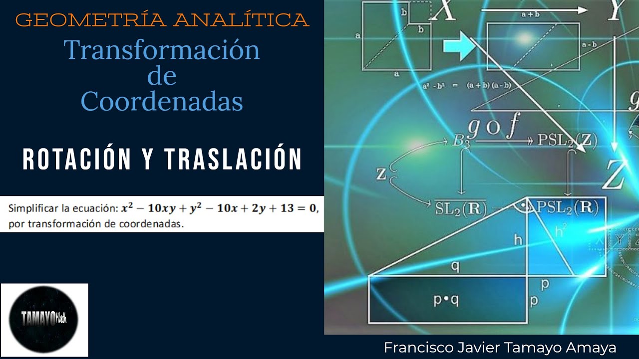 TRANSFORMACIÓN DE COORDENADAS | ROTACIÓN Y TRASLACIÓN