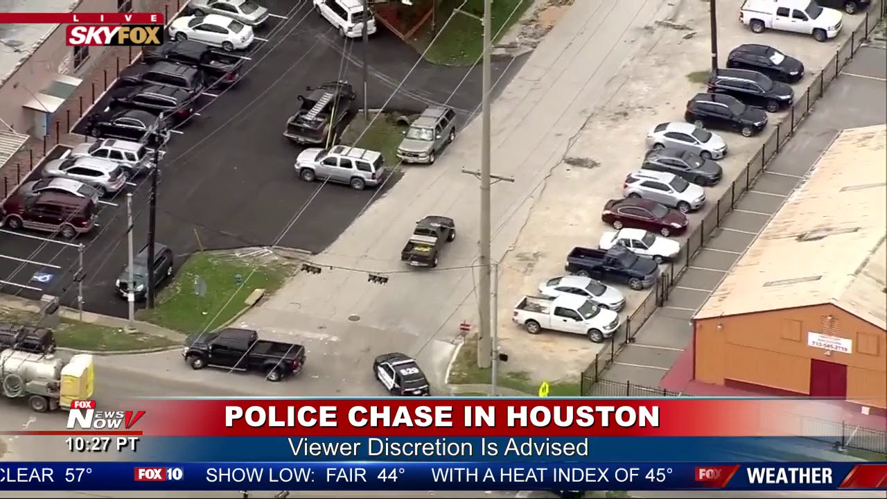 HOUSTON POLICE CHASE: Suspect WIPED OUT By Police