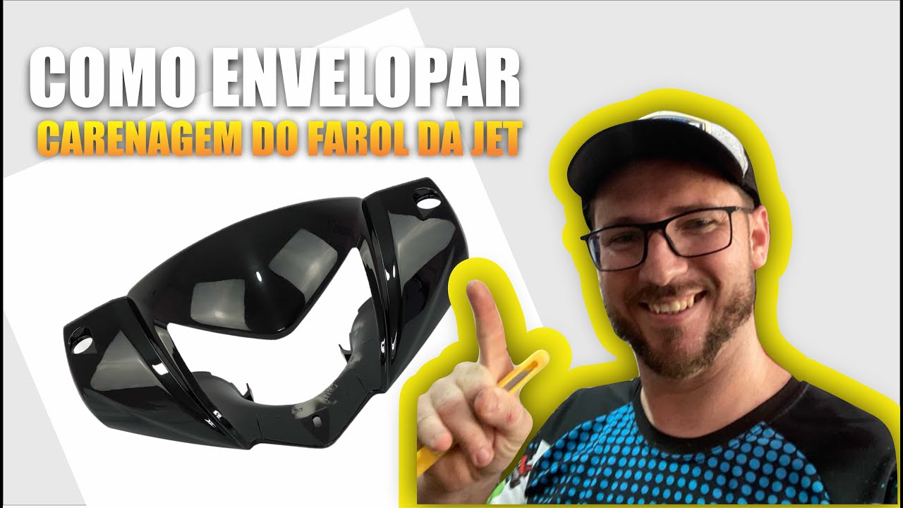 Como envelopar carenagem farol jet 50cc