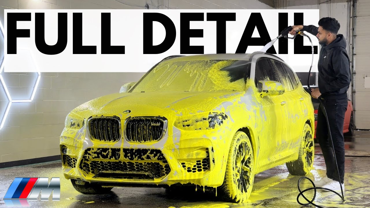 BMW X3M Full Shampoo- Engine Bay Cleaning,Detailing Rims & Tire,Exterior Hand Wash & Interior Detail