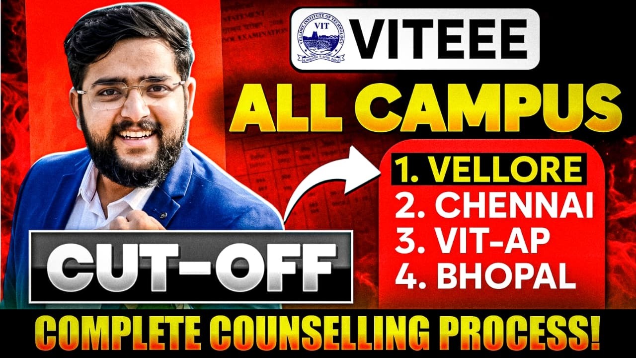 VITEEE 2026 Cutoff All Campuses 🔥 VIT Vellore, Chennai, AP, Bhopal | Counselling + Category System