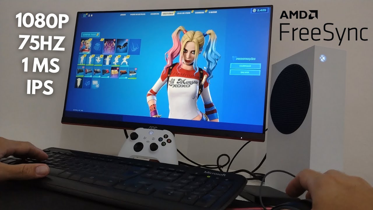 Ligando o Xbox Series S em Monitor Gamer Ativando o VRR FreeSync Com Teclado e Mouse Alvorada Games