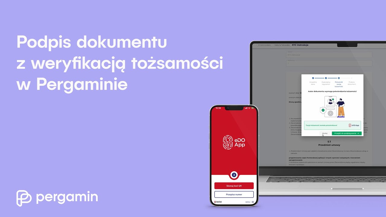 Podpis dokumentu z weryfikacją tożsamości w Pergaminie | instrukcja