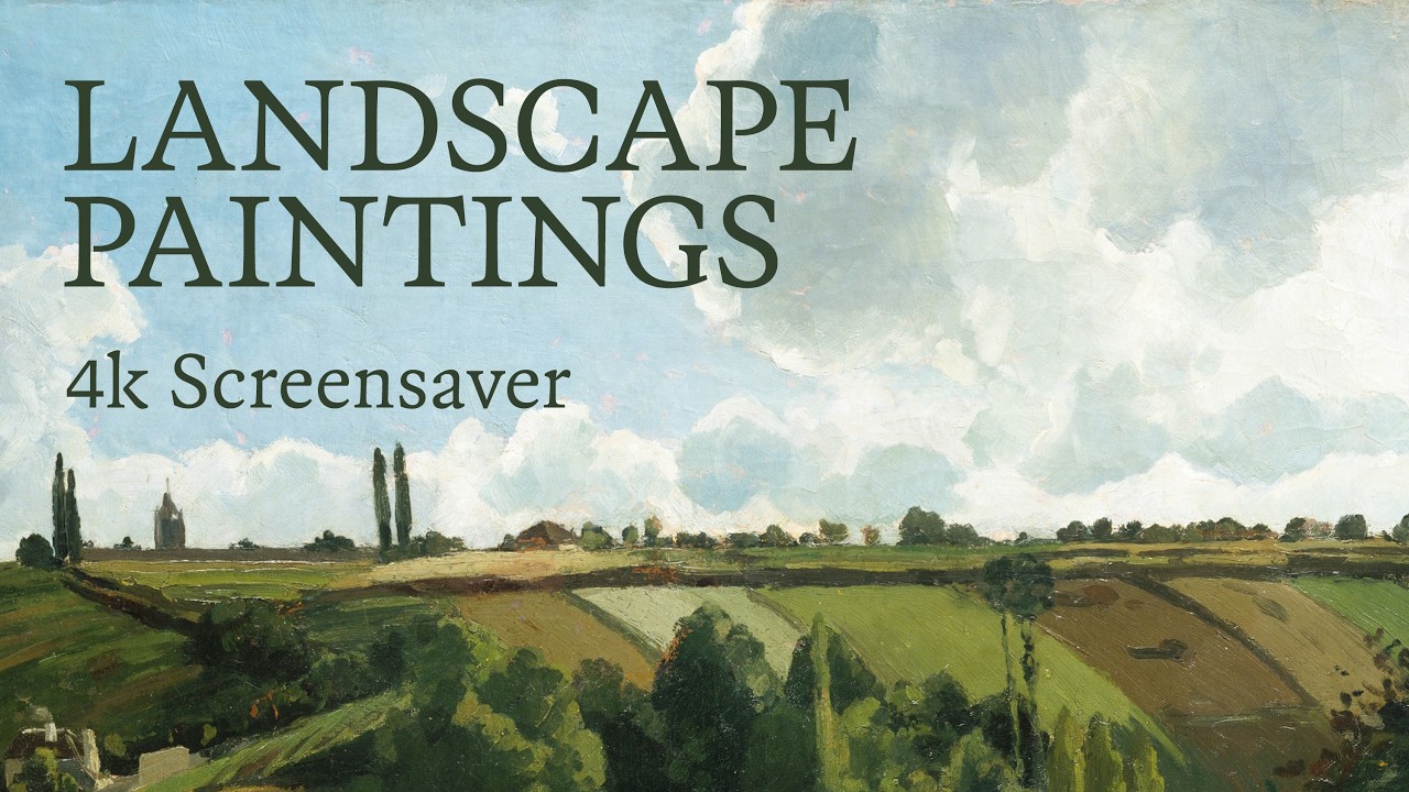 4K Landscape Paintings Screensaver | 3 Hours Fine Art Slideshow | No Ads, No Sound & No Ai