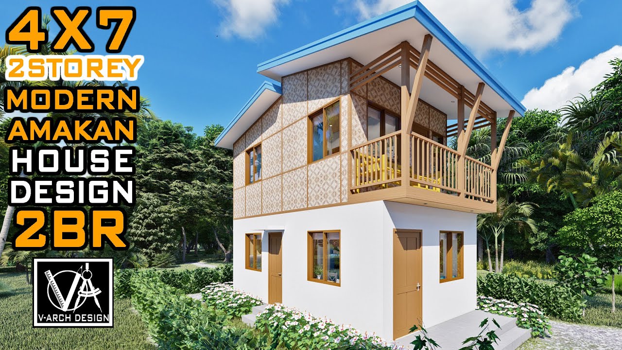 2 Storey Modern Amakan House Design 4x7 (28 sqm)