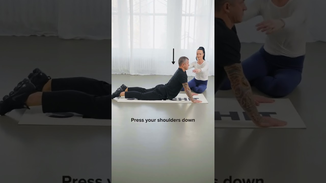 Learn how to align your body in cobra 🖤 #stretches #flexible #stretchitapp