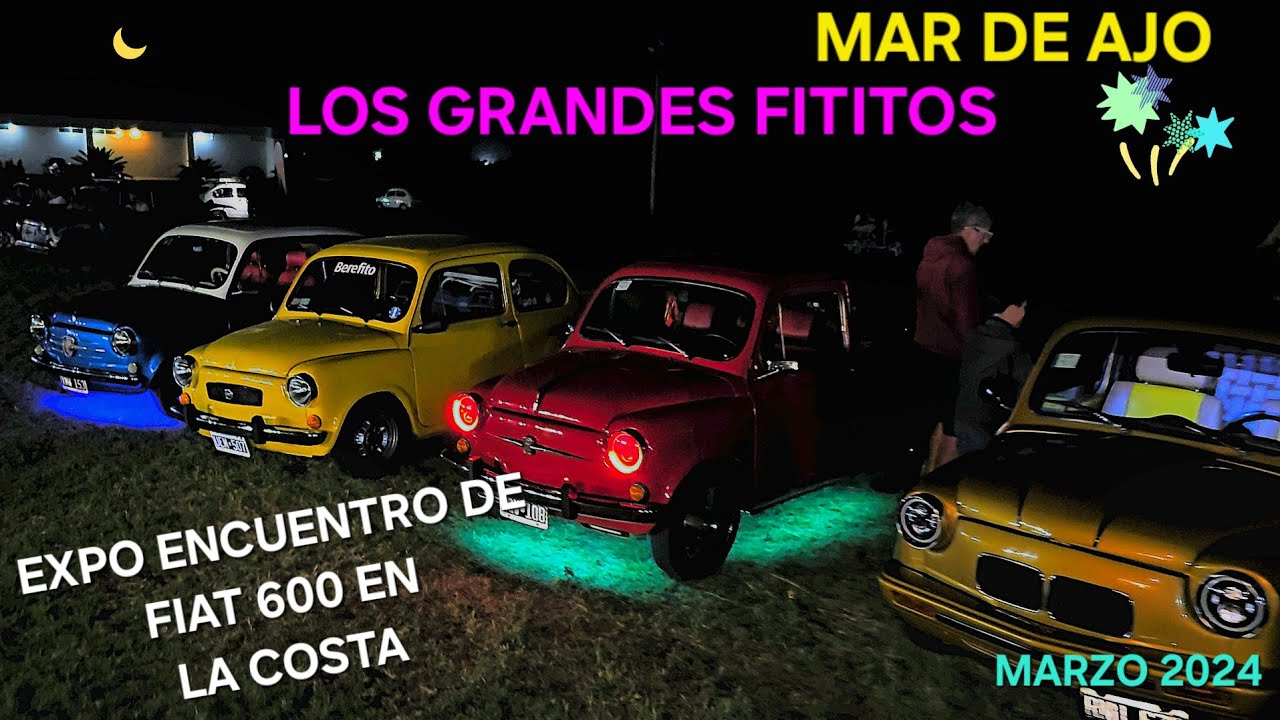 Expo Fiat 600 In Buenos Aires, Argentina Mar De Ajo, Encuentro 2024 x Los Complices La Costa.
