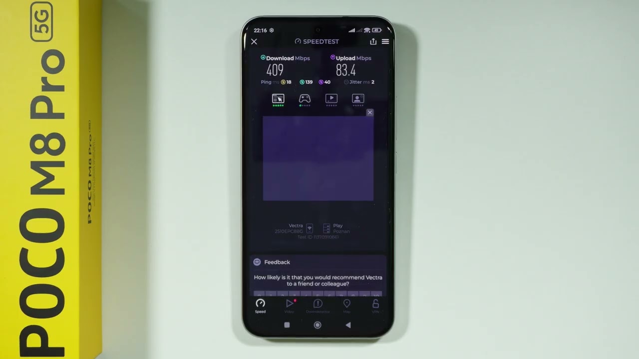 POCO M8 Pro 5G: Test prędkości Wi-Fi