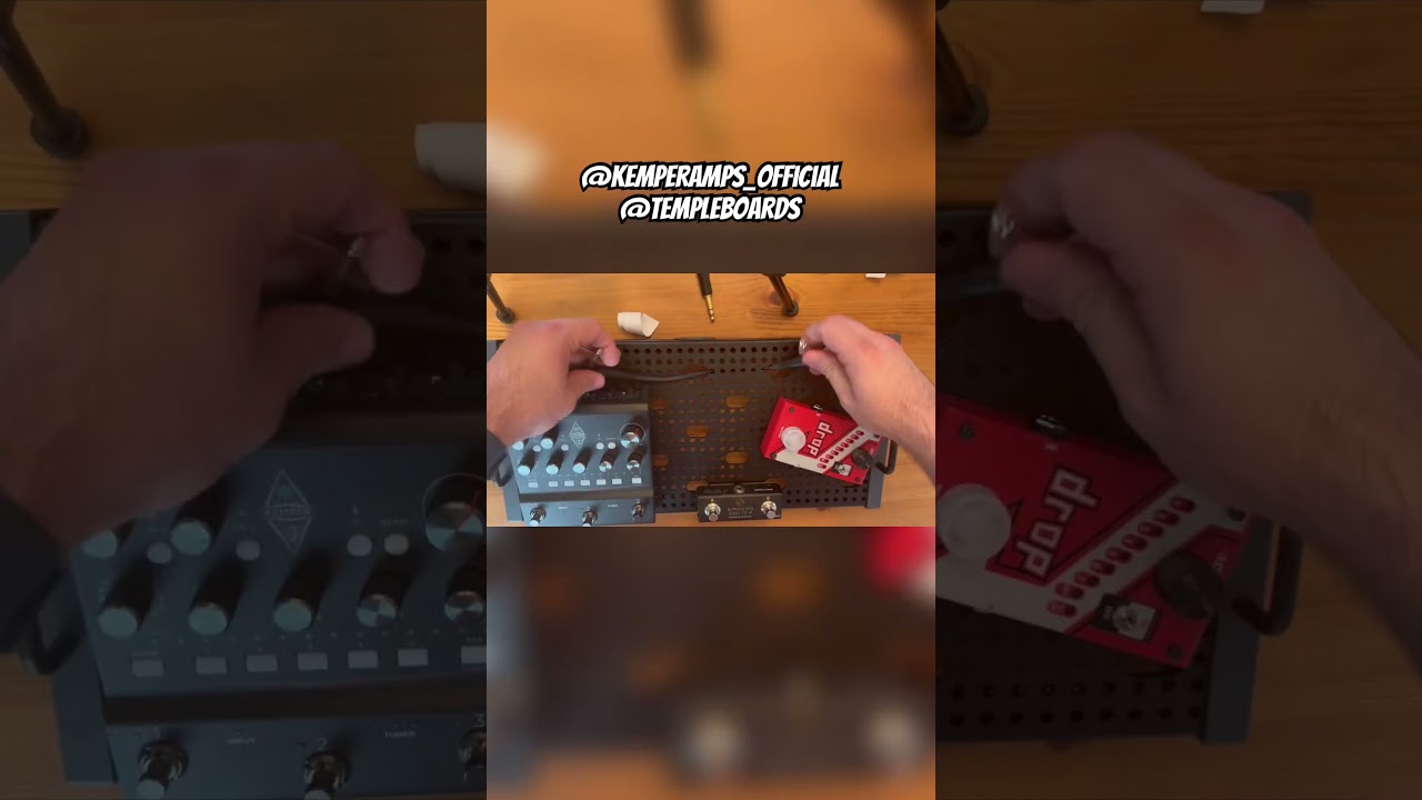 Quick assembling of my Kemper Player into my Temple Pedalboard SOLO 18 #kemperplayer #templeaudio