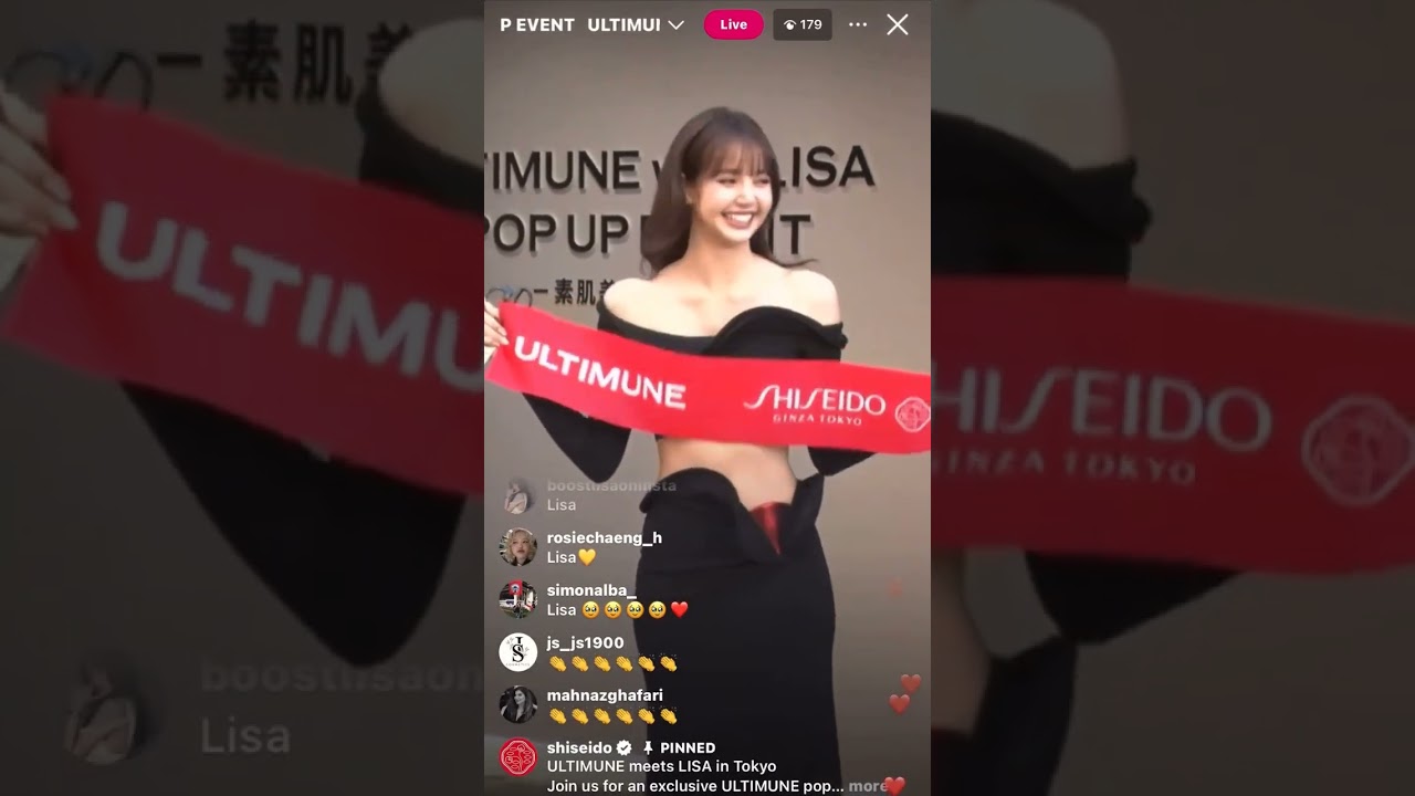Торжественное открытие поп-ап мероприятия #ULTIMUNE с #LISA в Токио #LISAwithULTIMUNE #LISAxSHISEIDO
