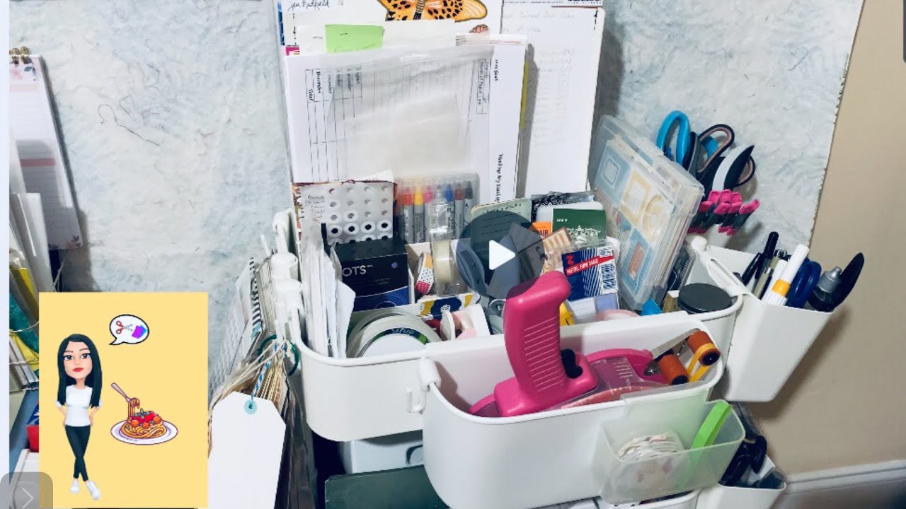 Craft Cart Reset- #organization #scrapbooking 