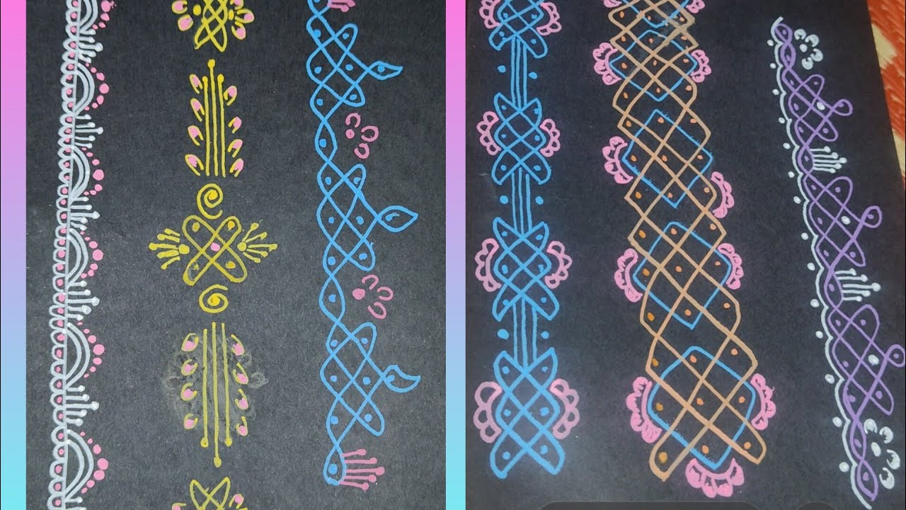 5 easy and simple borders 🌺🌺🌺