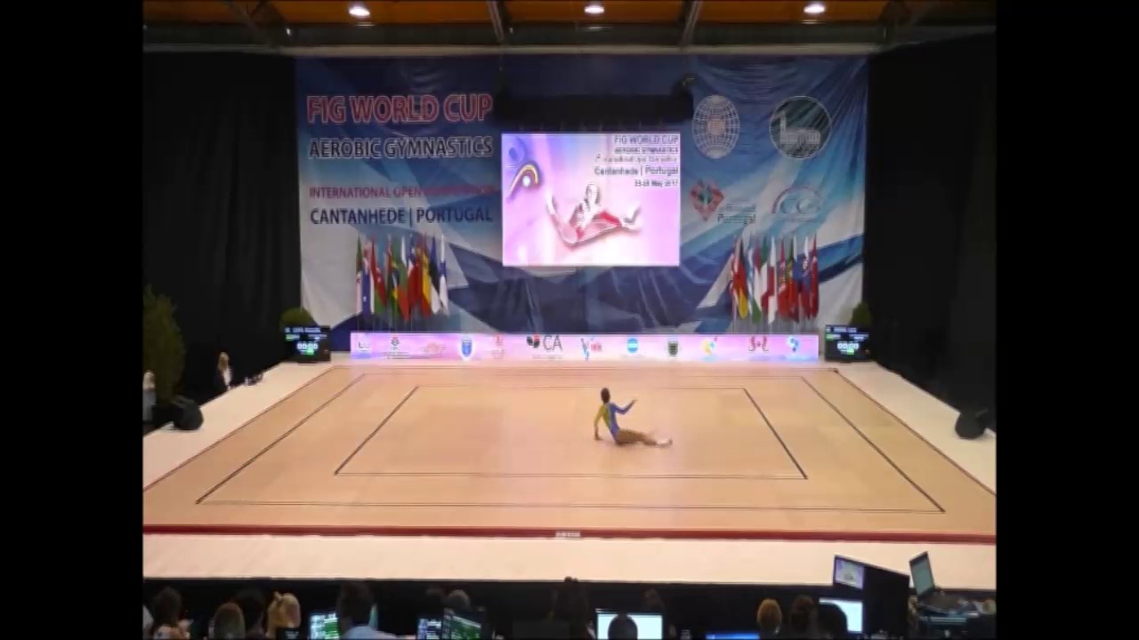 Manoella Aparecida na Taça do Mundo Ginástica Aeróbica - Portugal 2017