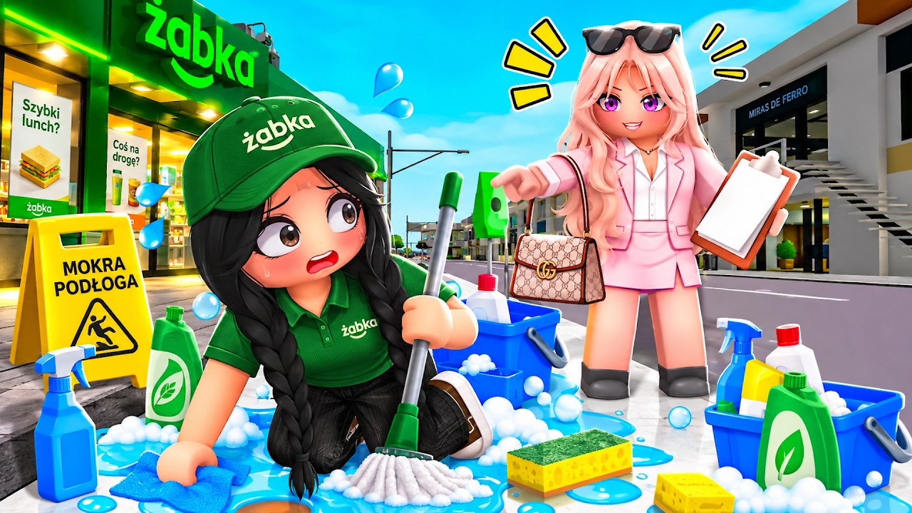 PIĘCIORACZKA KRYSIA PRACUJE W ŻABCE, A JA JĄ TROLLUJĘ 🤣 na BROOKHAVEN w ROBLOX!