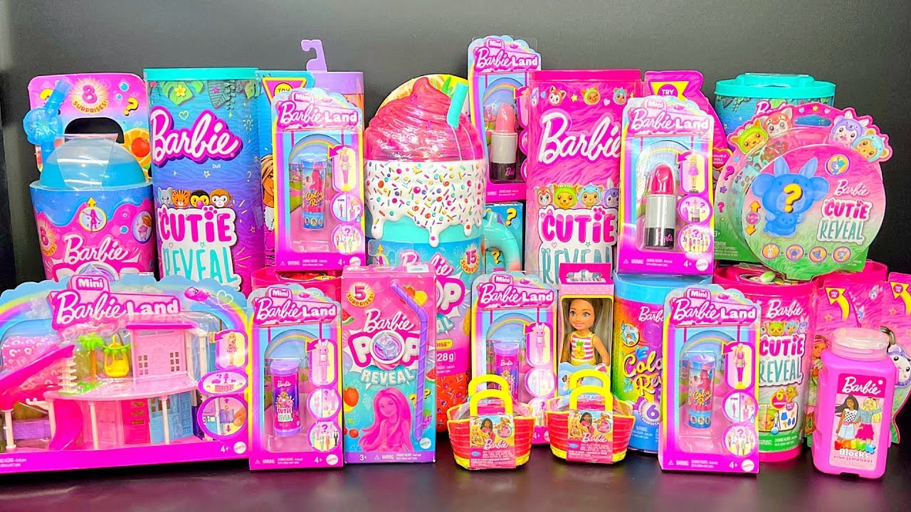 ASMR Barbie CUTIE REVEAL Dolls OVER 100 SURPRISES‼️ Oddly Satisfying Unboxing Toys | No Talking