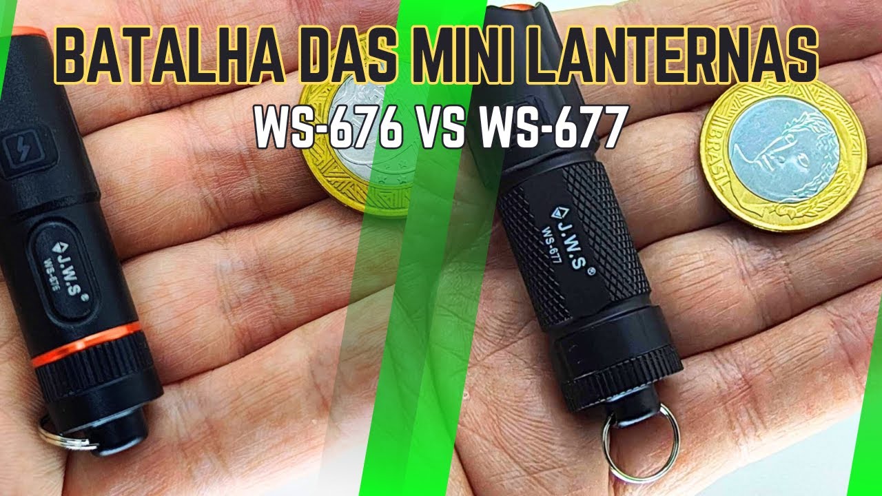 WS-676 vs WS-677: qual mini lanterna EDC JWS escolher? #jws #edc #lanterna #lanternatatica