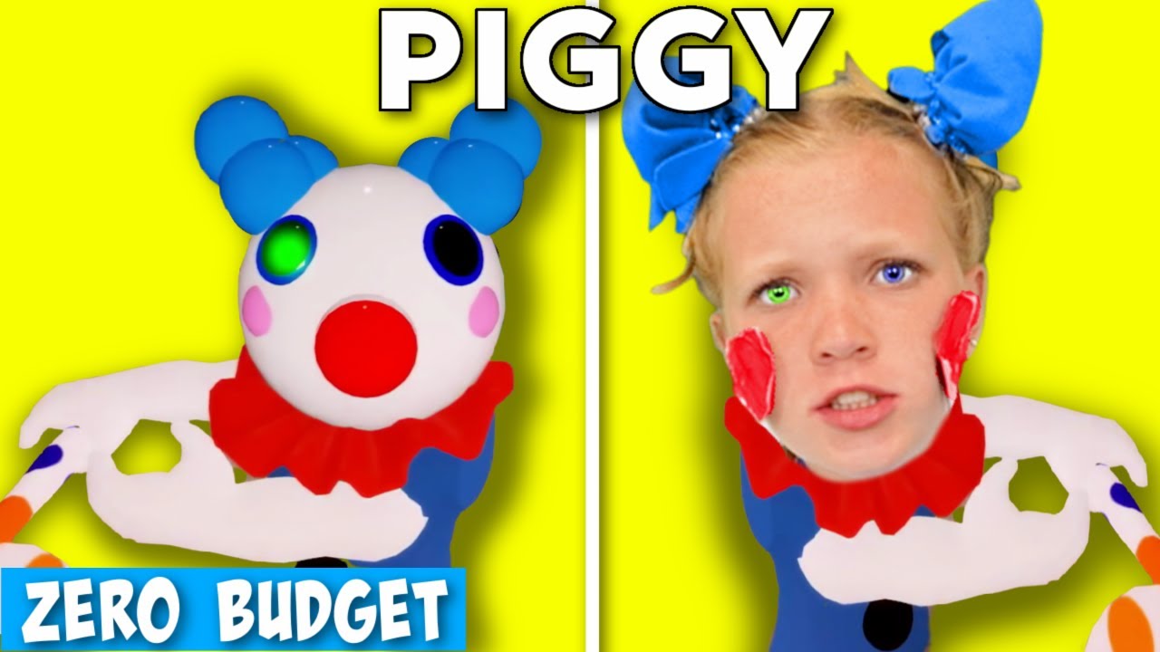PIGGY WITH ZERO BUDGET! RECREATING PIGGY JUMPSCARES with NO PROPS