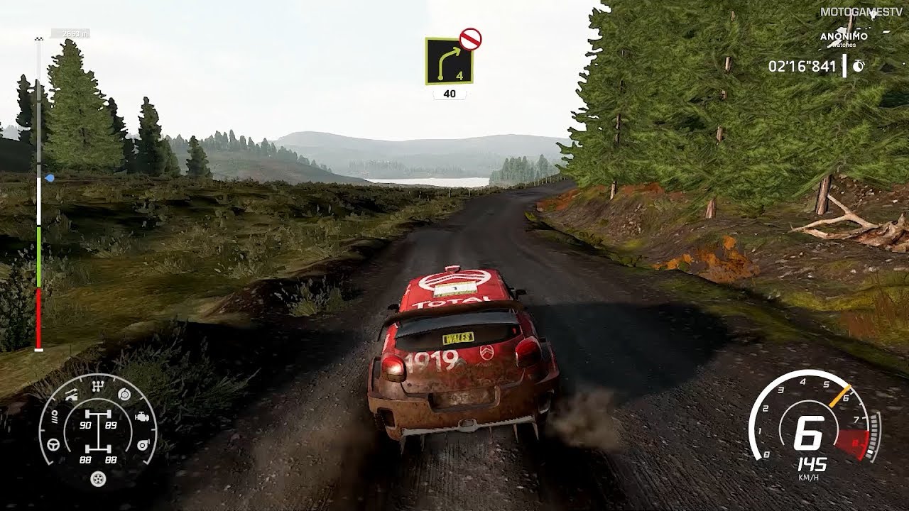 WRC 8 on Nintendo Switch - Citroën C3 WRC at Wales Rally GB Gameplay