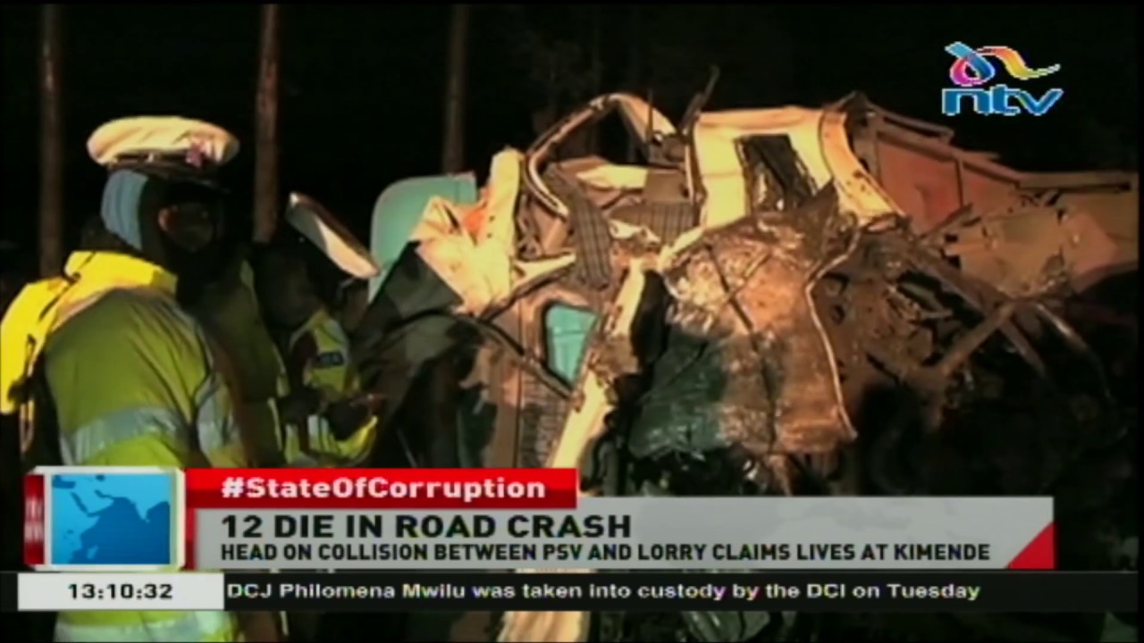 Head on collision between PSV and lorry claims 12 lives at Kimende
