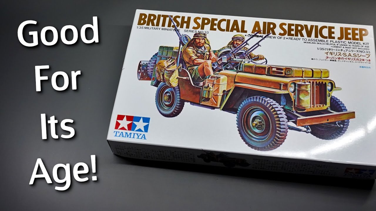 Pretty Good For Its Age! Tamiya British SAS Jeep Plastic Model Kit in 1/35 Scale - Unboxing Review