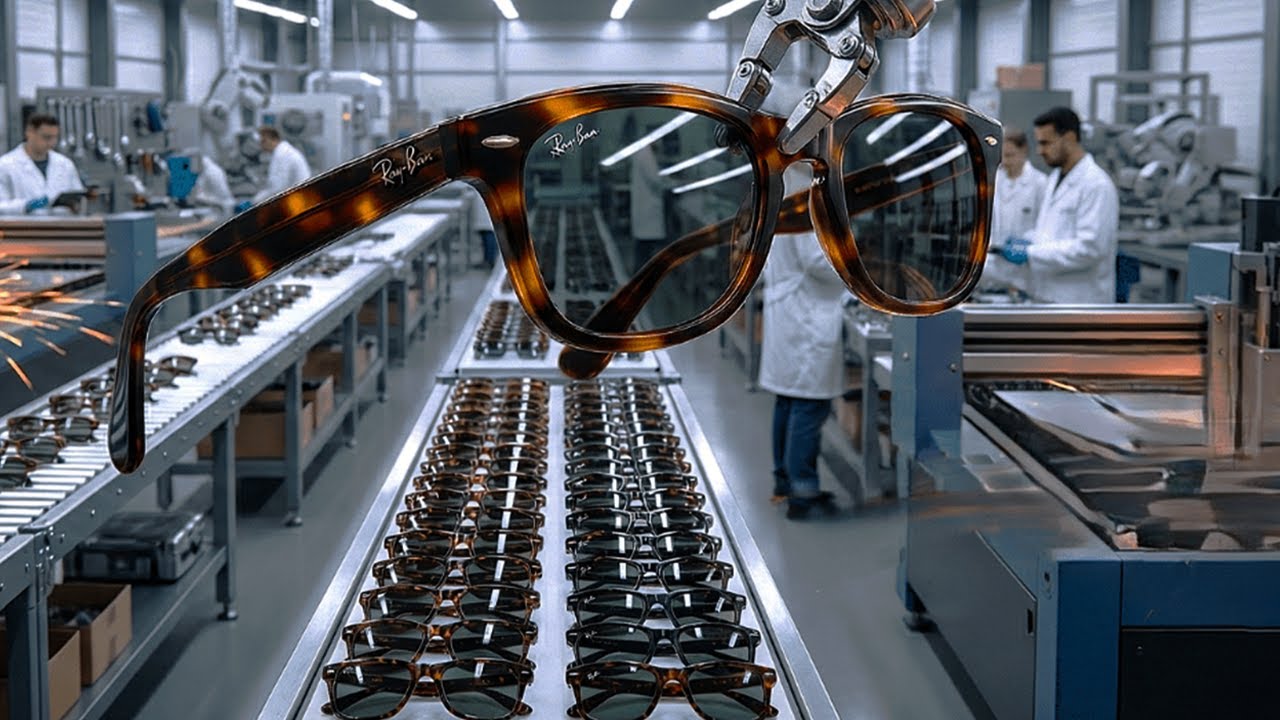 How Ray-Ban Eyeglasses Are Made Inside a Modern Factory!