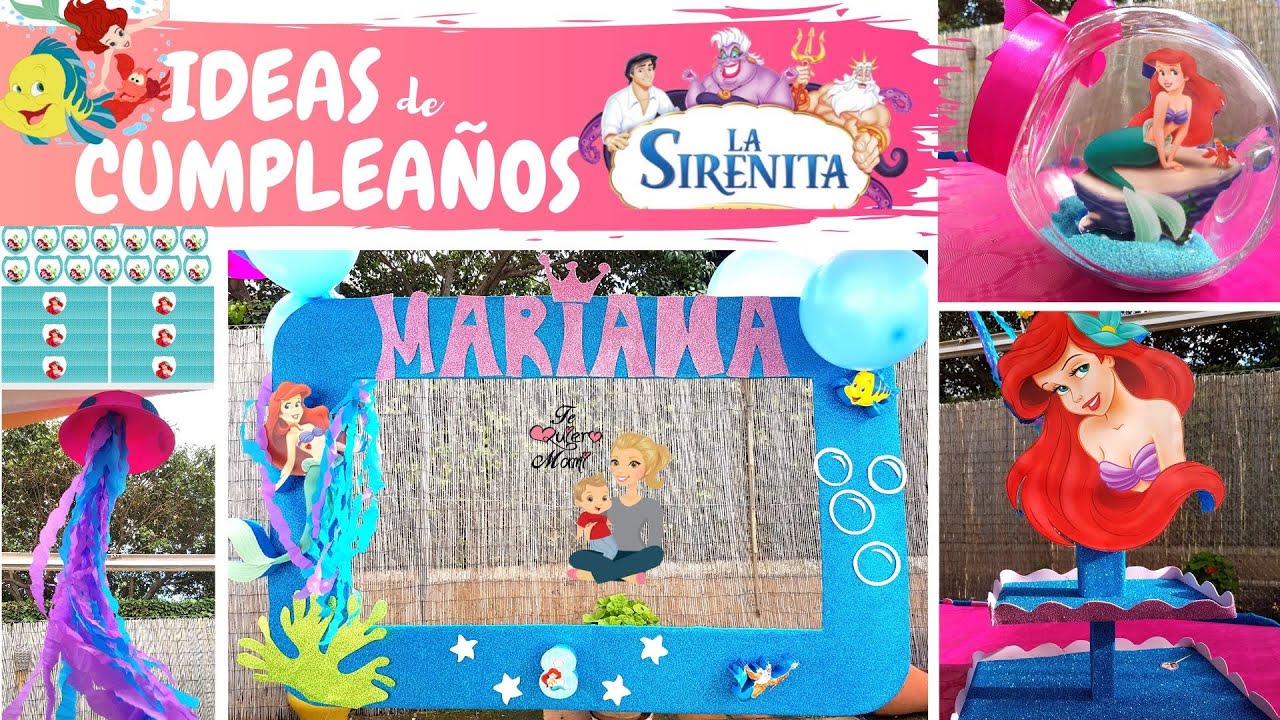 IDEAS DECORAR CUMPLEAÑOS DE LA SIRENITA | MESA DULCE GUIRNALDA | Little Mermaid Birthday Party Ideas
