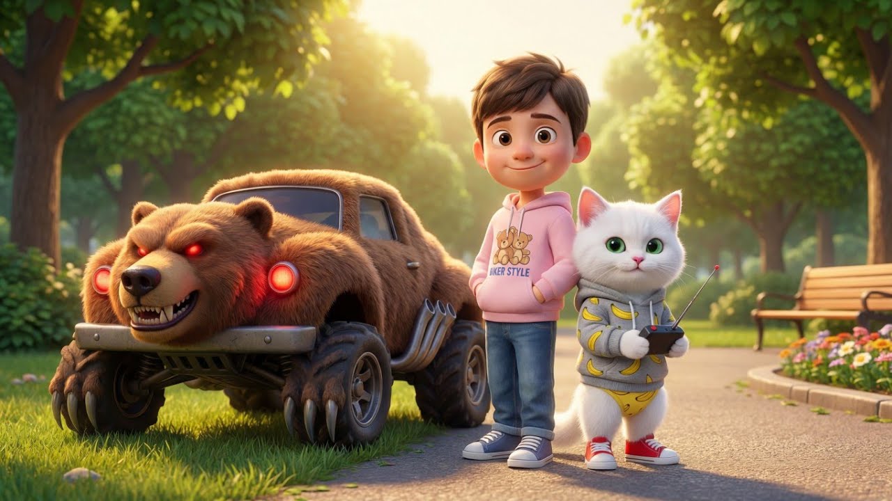Building the Ultimate WAR BEAR Car for Cat... Then THIS Happened! 🤯🐻  #sadstory #cataistory