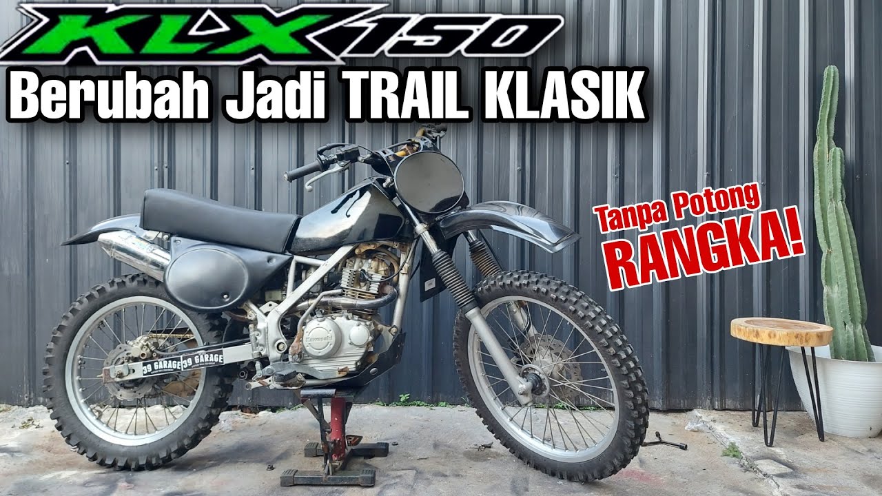 kawasaki klx 150 modifikasi jadi trail klasik