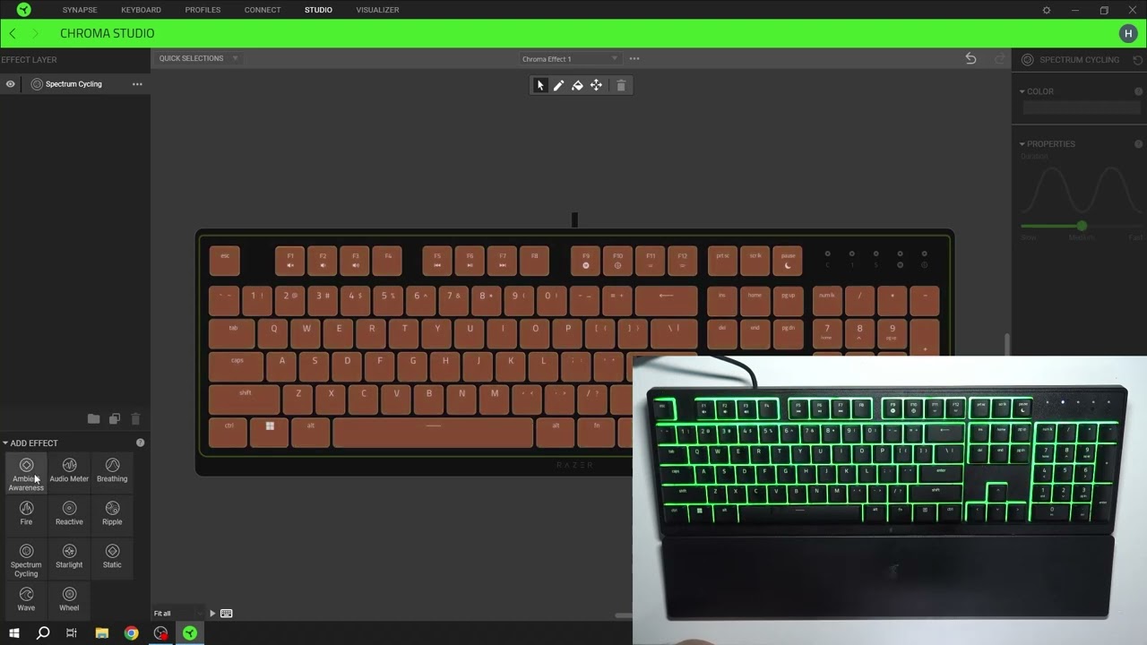 Как управлять Lightning с помощью Razer Synapse на Razer Ornata V3 X