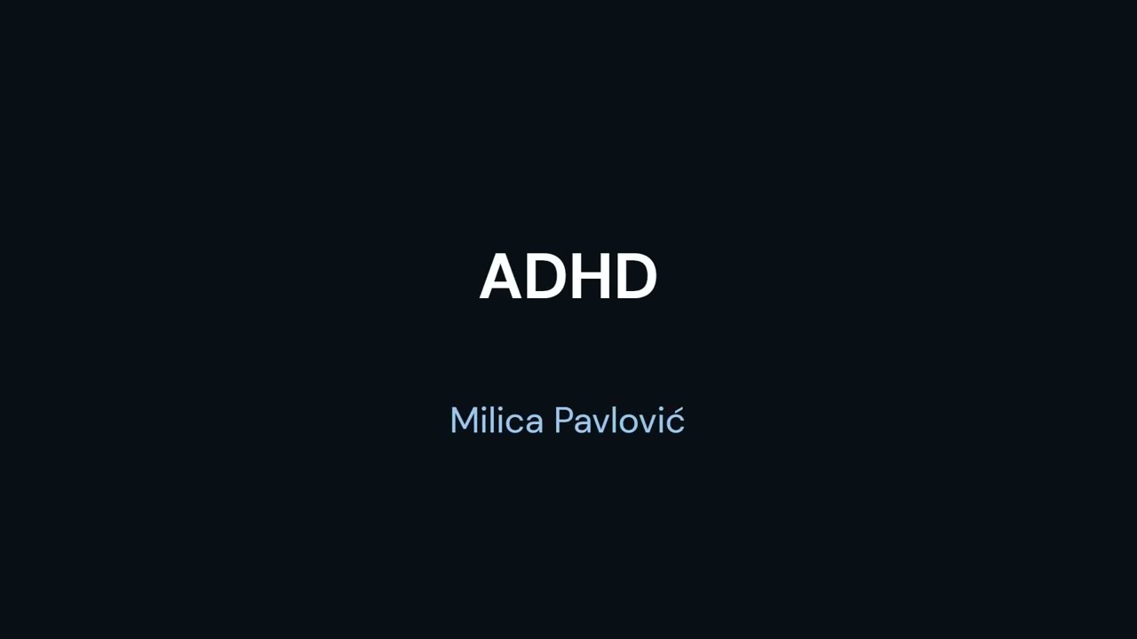 Milica Pavlović - ADHD (karaoke)