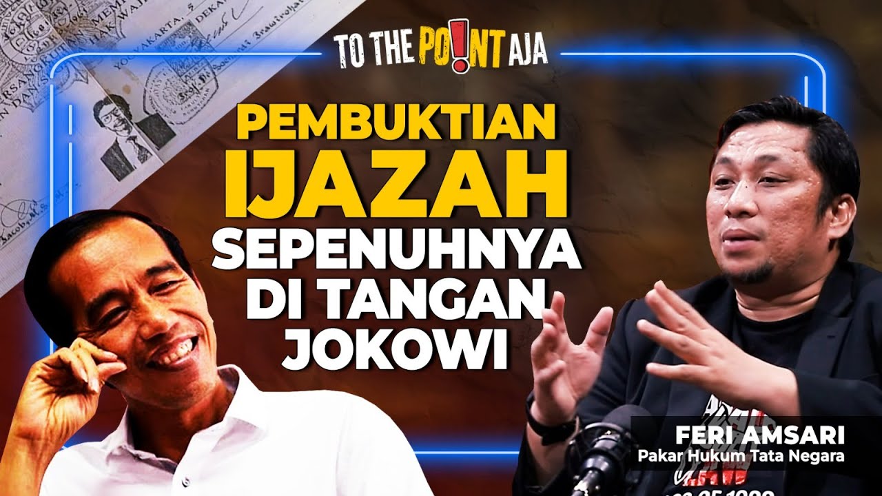 Feri Amsari: Pembuktian Ijazah Sepenuhnya di Tangan Jokowi | To The Point Aja | 24/11