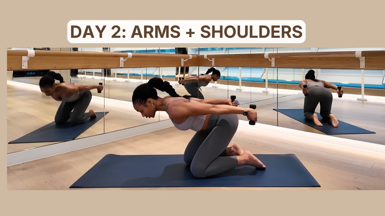 Quickie Pilates: 10 min sculpted arms & shoulders (light weights) | Day 2