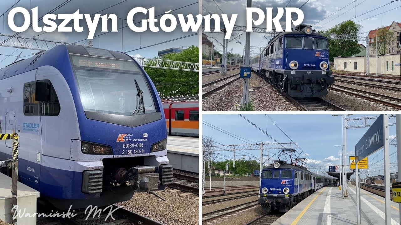 Pociągi na stacji Olsztyn Główny PKP - Majówka 2024