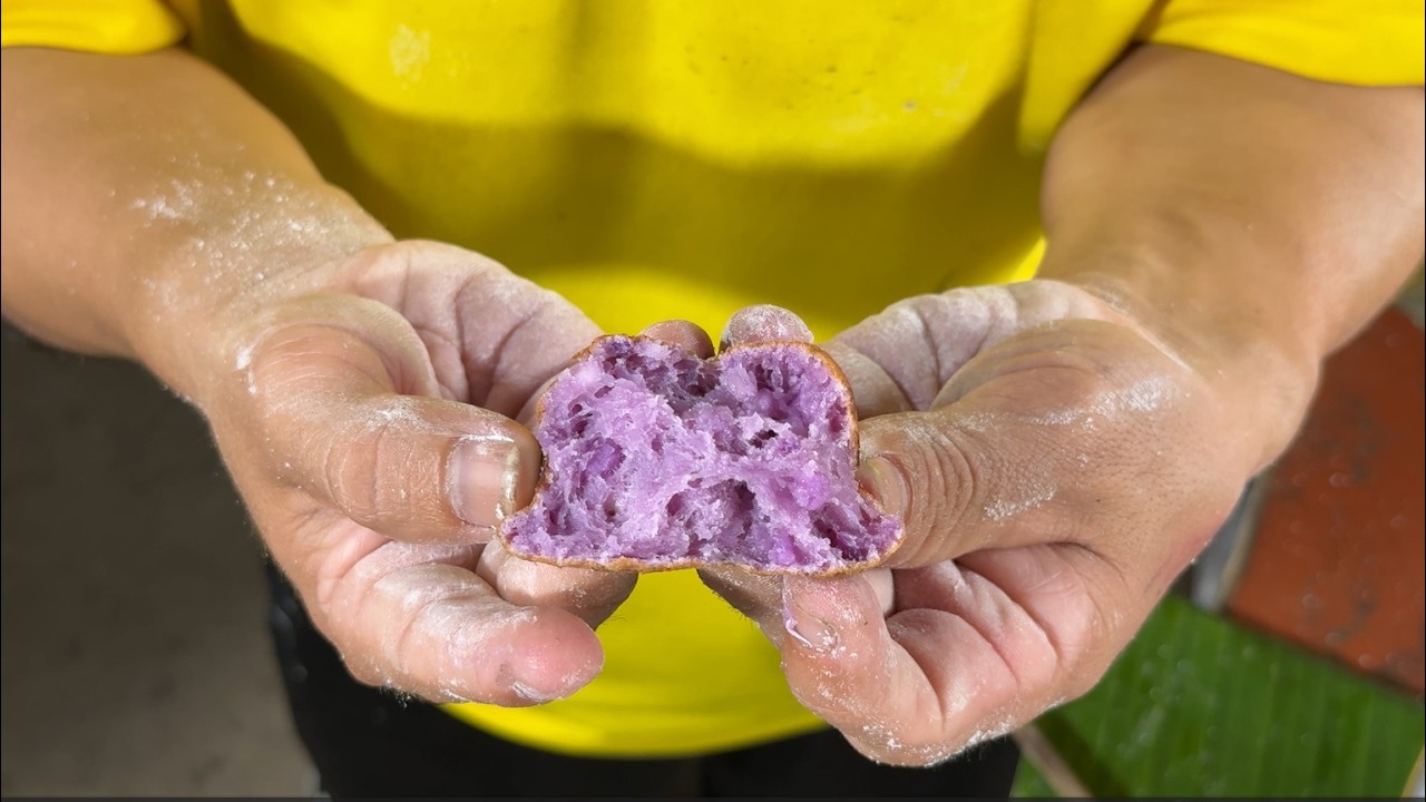 Can't resist these crispy fried purple yam cakes - Mr 99cm Kindness