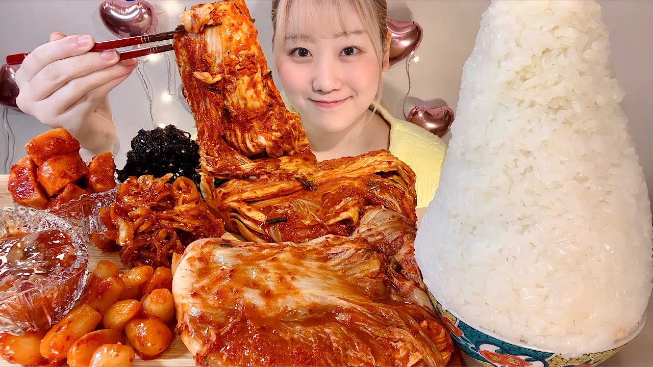 ASMR Различные кимчи【русские субтитры】【Mukbang/ Eating Sounds】