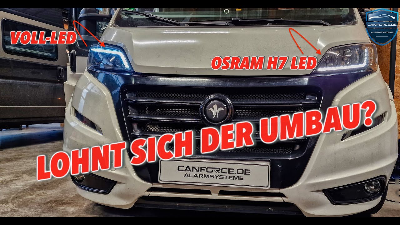 VOLL LED SCHEINWERFER NACHRÜSTEN im Fiat Ducato Campervan 🚐 Mit Laufblinker ! Lohnt es sich?! 🤷🏼‍♂️