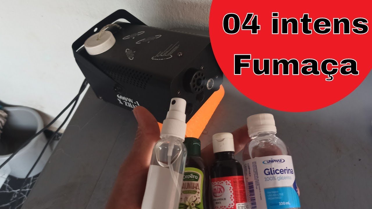 como fazer líquido para máquina de fumaça