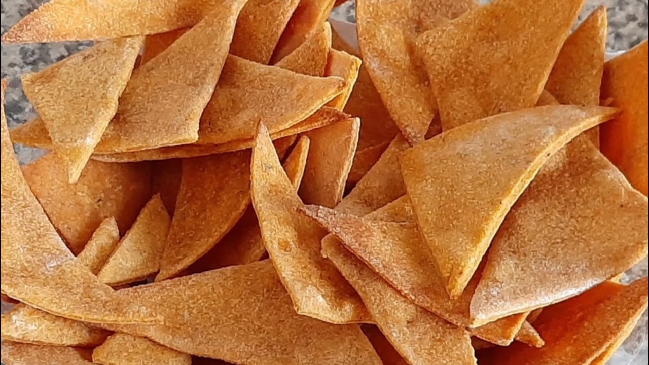 Nachos o Totopos caseros al horno - Medimos con una taza