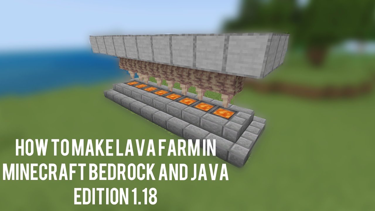 Lava Farm Minecraft Tutorial (Easy lava farm minecraft) For Minecraft Bedrock And Java Edition