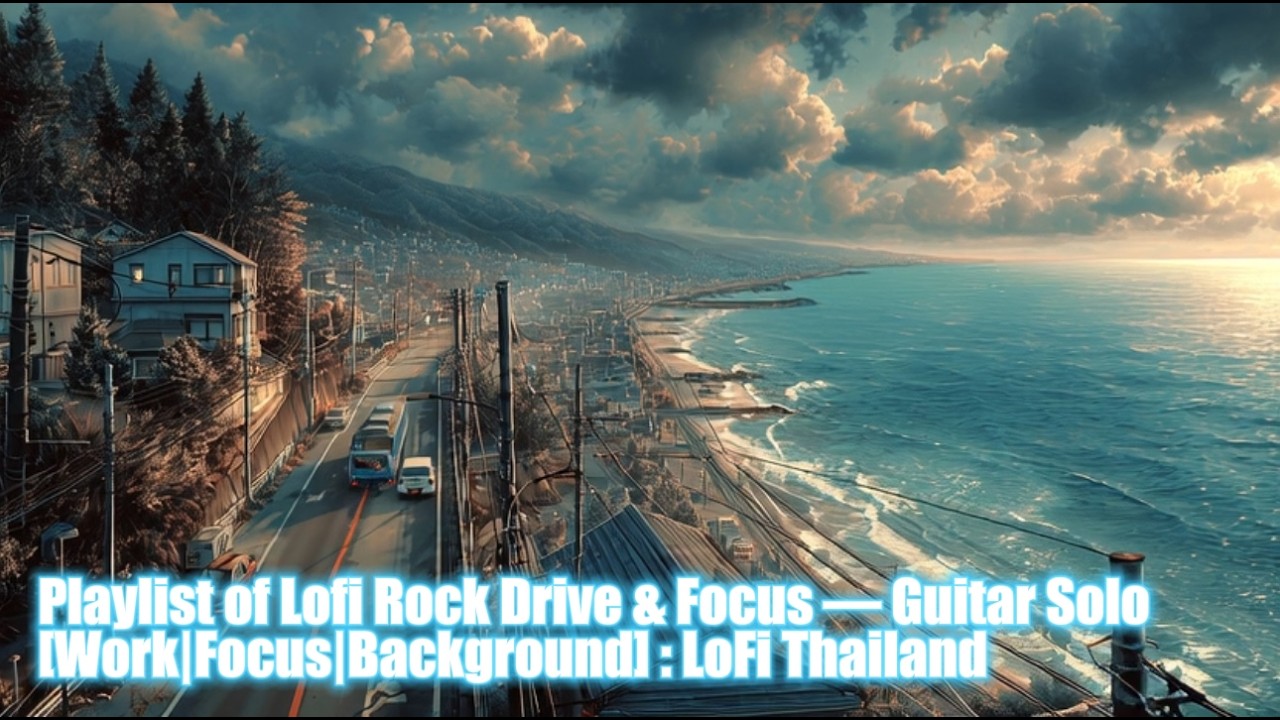 Playlist of Lofi Rock Drive & Focus — Guitar Solo [Work|Focus|Background] : LoFi Thailand