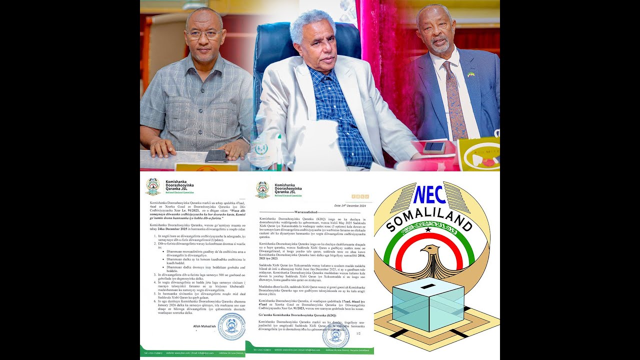 Komishanka Doorashooyinka Jsl Oo Go'aamo Soo Saaray.